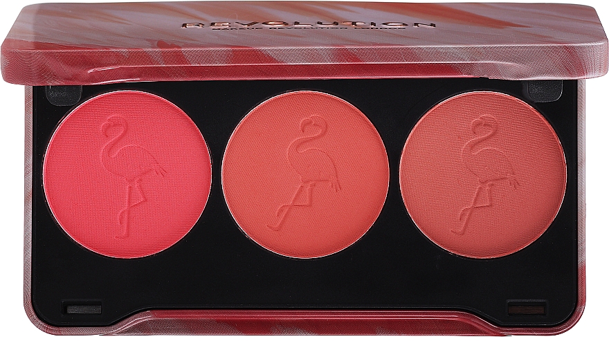 Rougepalette - Makeup Revolution Flamingo Mini Trio Blush Palette Oh My Blush — Bild N1