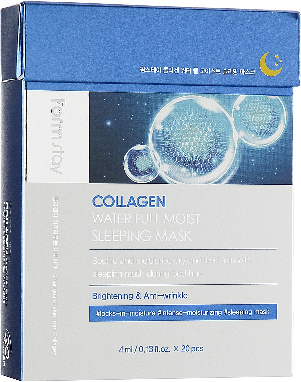 Feuchtigkeitsspendende Nachtmaske mit Kollagen - FarmStay Collagen Water Full Moist Sleeping Mask — Bild N3