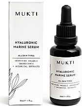 Düfte, Parfümerie und Kosmetik Hyaluronisches Meeres-Gesichtsserum - Mukti Organics Hyaluronic Marine Serum 