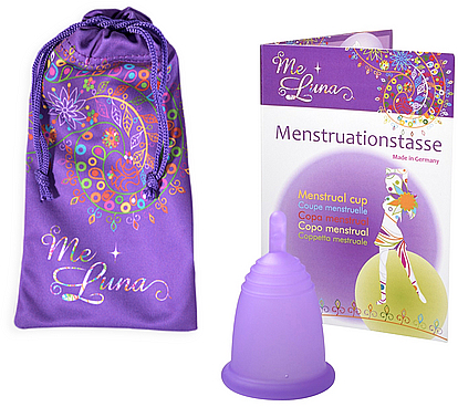 Menstruationstasse Größe S violett - MeLuna Classic Menstrual Cup Stem — Bild N1