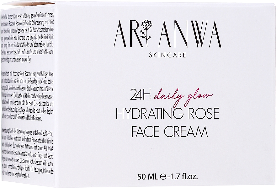 Gesichtscreme mit Rosenextrakt - ARI ANWA Skincare 24H Daily Glow Rose Face Cream — Bild N1