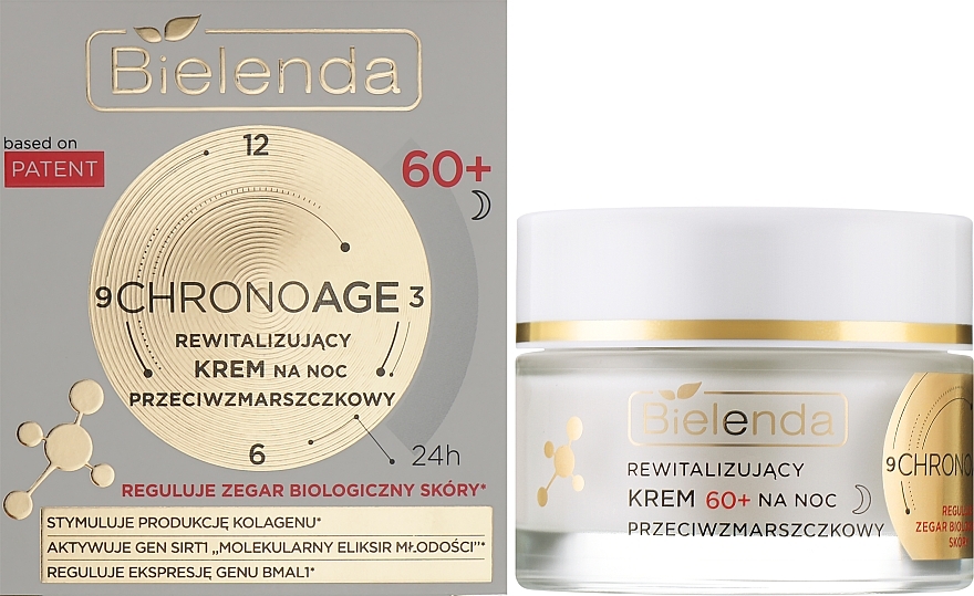 Revitalisierende Gesichtscreme für die Nacht 60+ - Bielenda Chrono Age 24H Revitalizing Anti-Wrinkle Night Cream — Bild N2