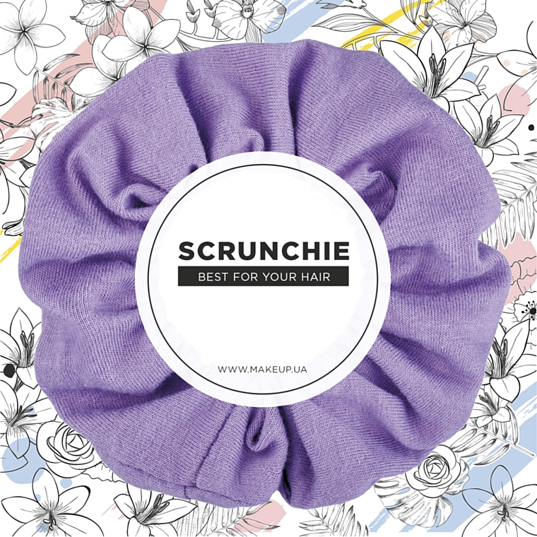 Scrunchie-Haargummi lila Knit Classic - MAKEUP Hair Accessories — Bild N1