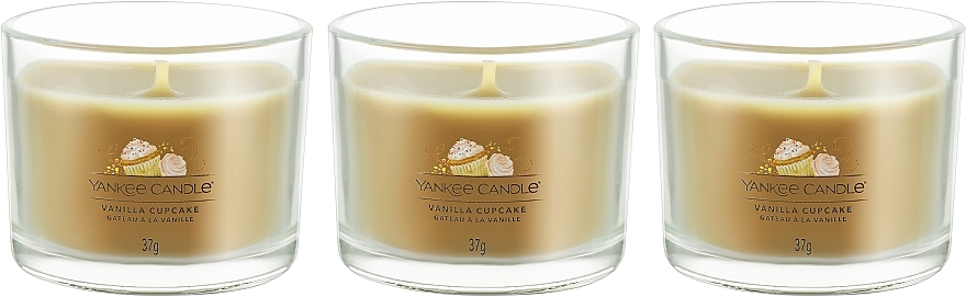 Duftset Vanille Cupcake - Yankee Candle Vanilla Cupcake (Duftkerze 3x37g) — Bild N2