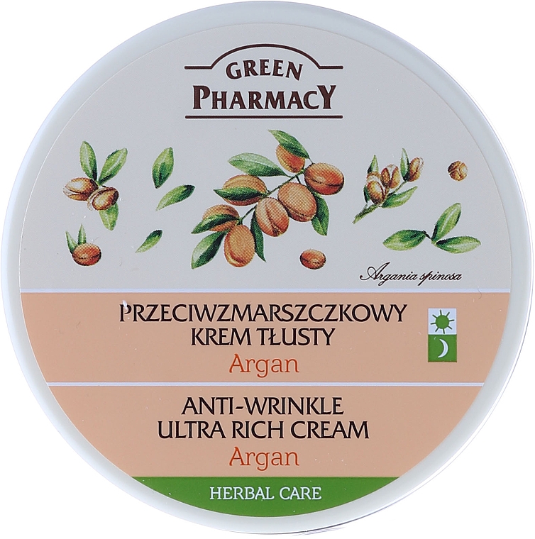 Reichhaltige Anti-Falten Gesichtscreme mit Arganöl, Sheabutter, Vitamin E und Panthenol - Green Pharmacy Anti-Wrinkle Ultra Rich Cream