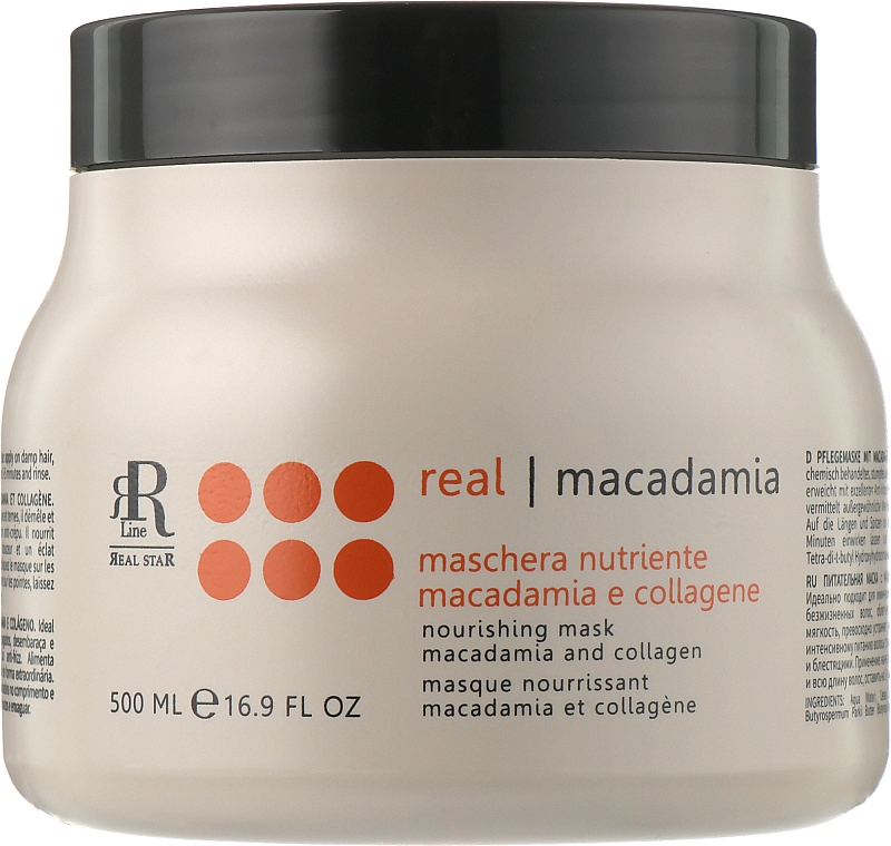 Haarmaske mit Macadamiaöl und Kollagen - RR Line Macadamia Star — Bild N1