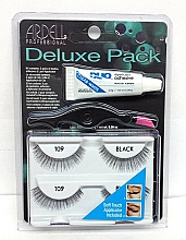 Düfte, Parfümerie und Kosmetik Set Künstliche Wimpern und Wimpernkleber - Ardell Deluxe Pack 109 Black