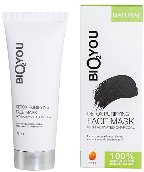 Reinigende Gesichtsmaske mit Aktivkohle - Bio2You Natural Face Mask — Bild N1