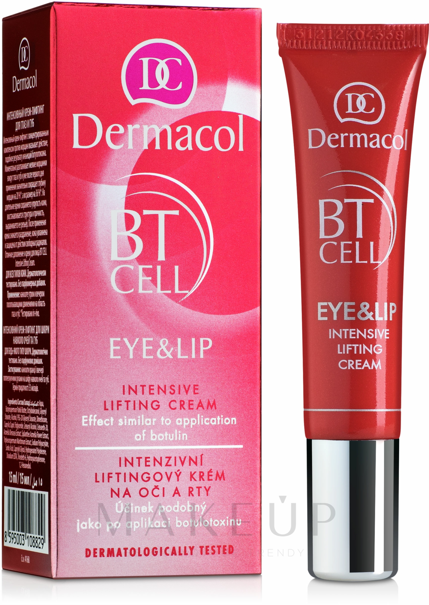 Intensive Lifting-Creme für Augenpartie und Lippen - Dermacol BT Cell Eye&Lip Intensive Lifting Cream — Bild 15 ml
