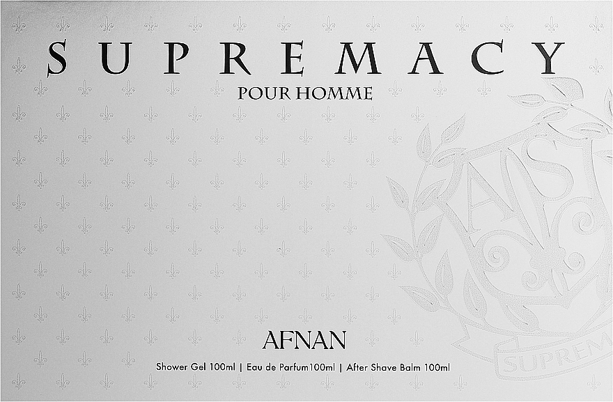 Afnan Perfumes Supremacy Silver - Duftset (Eau de Parfum 100ml + Duschgel 100ml + After Shave Balsam 100ml)  — Bild N1