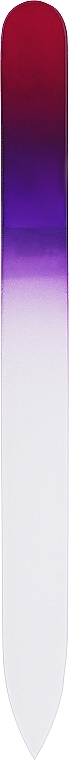 Glasnagelfeile 135 mm purpurrot - Sincero Salon Crystal Nail File Duplex Color  — Bild N1