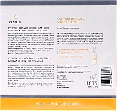 Intensiv verjüngendes Nachtserum für das Gesicht mit Vitamin C - Clarena Overnight 100 % Vit C Shock Serum — Bild N3