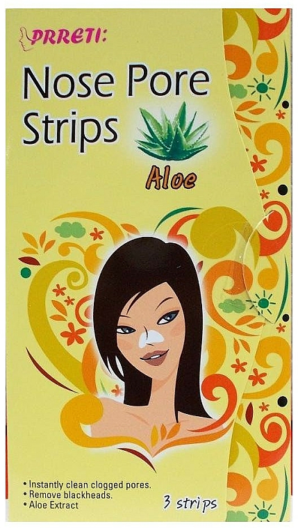 Nasenporenstreifen gegen Mitesser mit Aloe - Prreti Nose Pore Strips Aloe — Bild N1