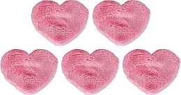 Düfte, Parfümerie und Kosmetik Wiederverwendbare weiche Abschminkpads 5 St. rosa - Glov Reusable Cosmetic Heart-Shaped Design 