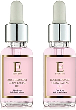 Gesichtspflegeset - Eclat Skin London Rose Blossom Glow Facial Oil (Gesichtsöl 2x30ml) — Bild N1
