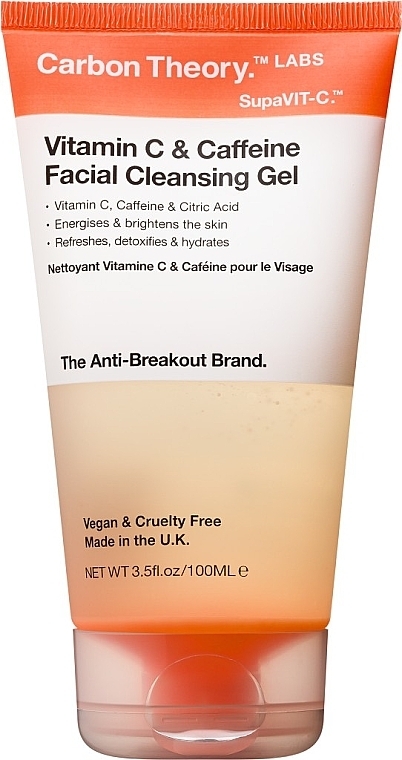 Reinigungsgel mit Vitamin C und Koffein - Carbon Theory Vitamin C & Caffeine Facial Cleansing Gel  — Bild N1