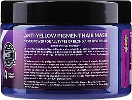 Haarmaske gegen Gelbstich - Ronney Professional Anti-Yellow Pigment Silver Power Mask — Foto N2