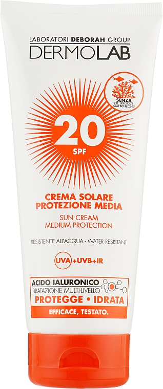Sonnenschutzcreme mit Hyaluronsäure LSF20 - Deborah Milano Dermolab Sun Cream SPF 20 — Bild N1