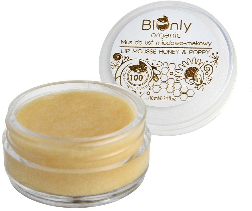 Lippenmousse mit Honig und Mohn - BIOnly Organic Lip Mousse Honey & Poppy — Bild N1