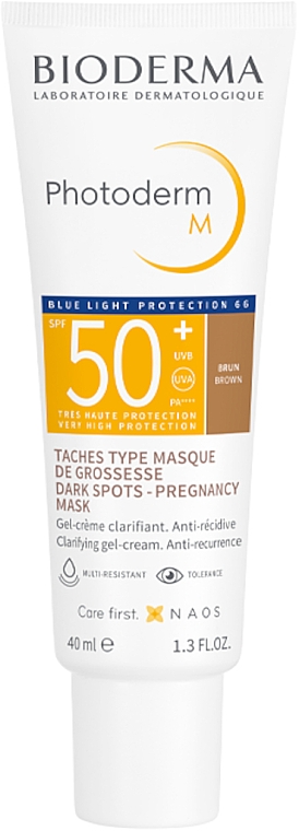 Sonnenschutzcreme für das Gesicht - Bioderma Photoderm M Blue Light Protection SPF 50+ — Bild N1
