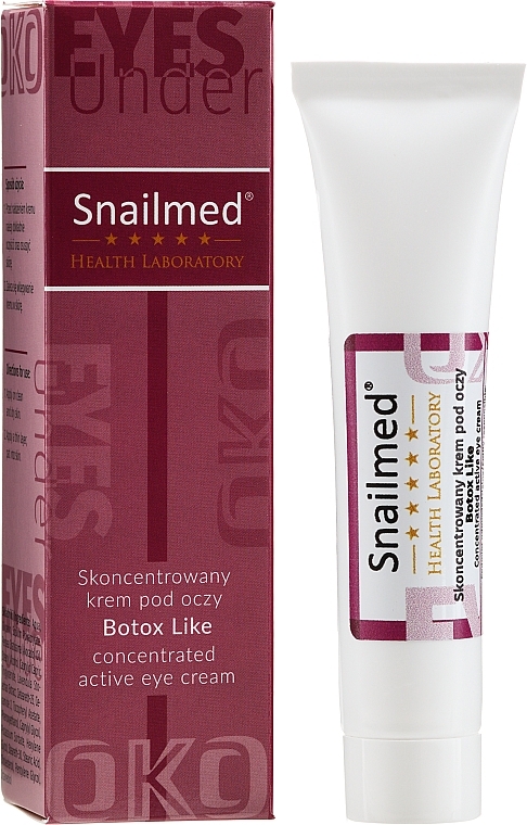 GESCHENK! Konzentrierte Augencreme gegen Falten - Snailmed Botox Like Active Eye Cream  — Bild N1