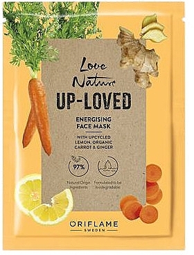 Energiespendende Gesichtsmaske mit Zitrone, Bio-Karotte und Ingwer - Oriflame Love Nature Up-Loved Energising Face Mask  — Bild N1