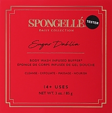 GESCHENK! Wiederverwendbarer Fußschwamm aus Schaumstoff - Spongelle Sugar Dahlia Pedi-Buffer With Built-In Cleanser — Bild N1