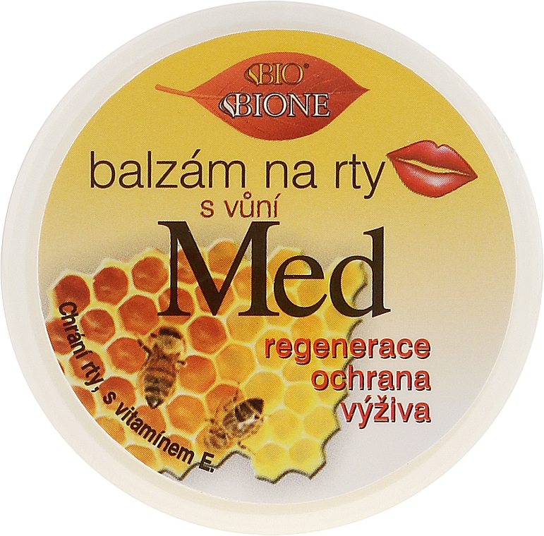 Lippenbalsam - Bione Cosmetics Honey + Q10 With Vitamin E and Bee Wax Lip Balm