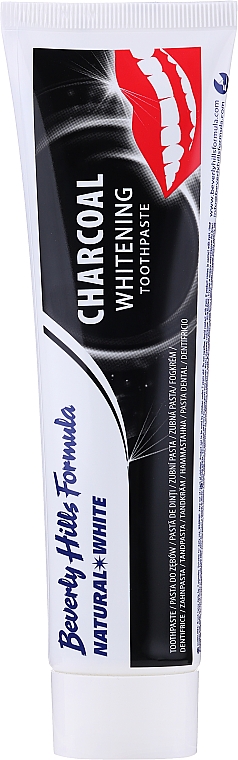 Aufhellende Zahnpasta mit Aktivkohle - Beverly Hills Formula Natural White Charcoal Whitening Toothpaste — Bild N1