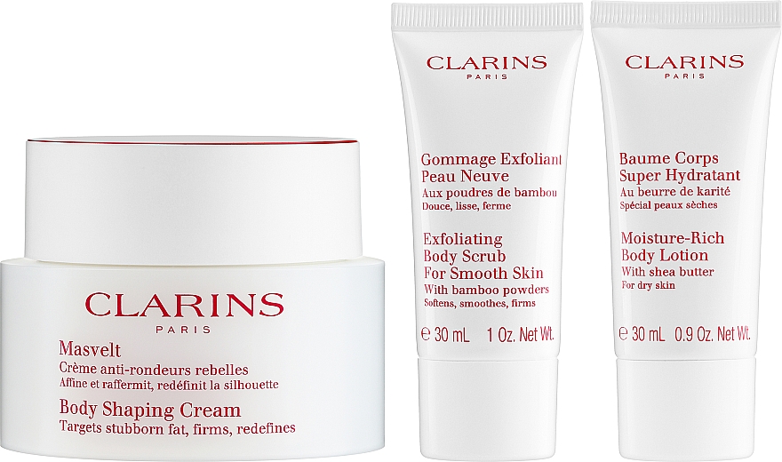 Körperpflegeset - Clarins Masvelt (Körpercreme 200ml + Körperpeeling 30ml + Körperlotion 30ml) — Bild N2