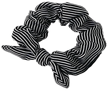 Haargummi schwarz-weiß mit Schleife - Lolita Accessories — Bild N1