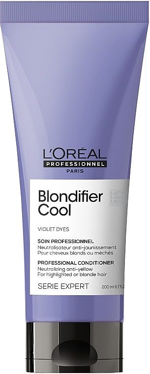 Regenerierende und farbschützende Haarspülung für kühle Blondtöne ohne Gelbstich - L'Oreal Professionnel Serie Expert Blondifier Cool Conditioner — Bild N1