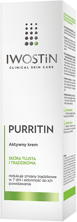 Aktive Gesichtscreme für fettige und Problemhaut - Iwostin Purritin Active Cream — Bild N1