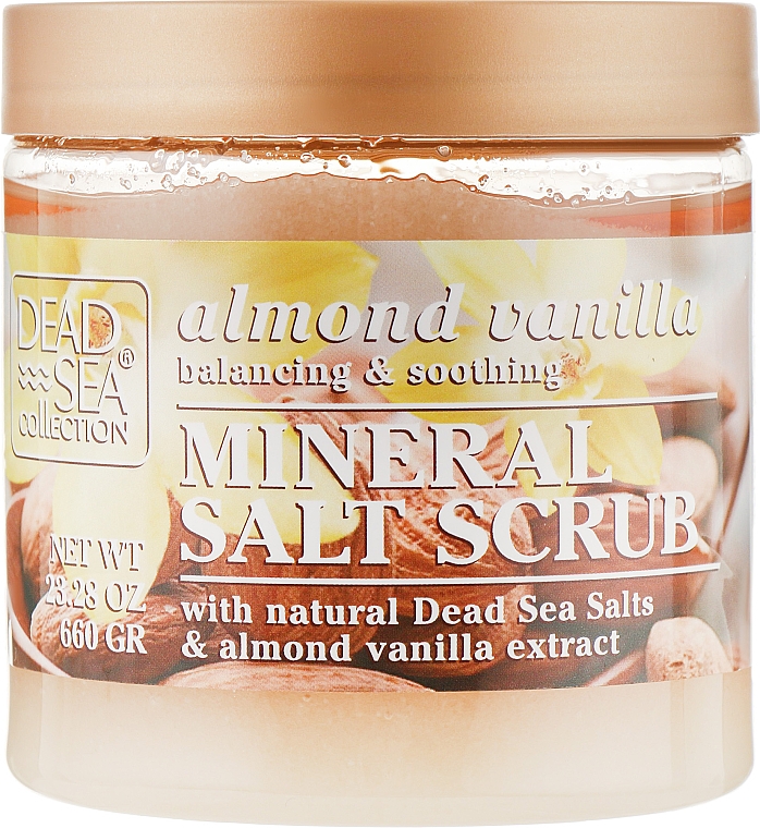 Körperpeeling mit Mineralien aus dem Toten Meer, Mandel- und Vanilleöl - Dead Sea Collection Almond Vanilla Mineral Salt Scrub — Bild N1