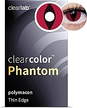 Farbige Kontaktlinsen rotes Katzenauge - Clearlab ClearColor Phantom Red Cat — Bild N3