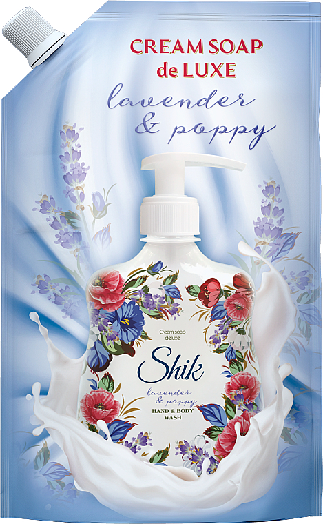 Flüssige Cremeseife für Körper und Hände - Shik Lavender & Poppy Hand & Body Wash (Doypack) — Bild N1