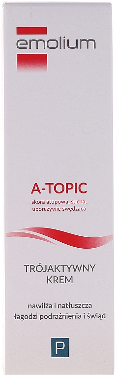 Regenerierende und schützende Gesichtscreme für trockene und atopische Haut - Emolium A-topic Cream — Bild N1