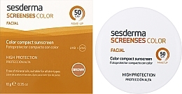 Sonnenschützende getönte Gesichtscreme SPF 50 braun - SesDerma Laboratories Screen Ses Compact SPF 50 Brown — Bild N3