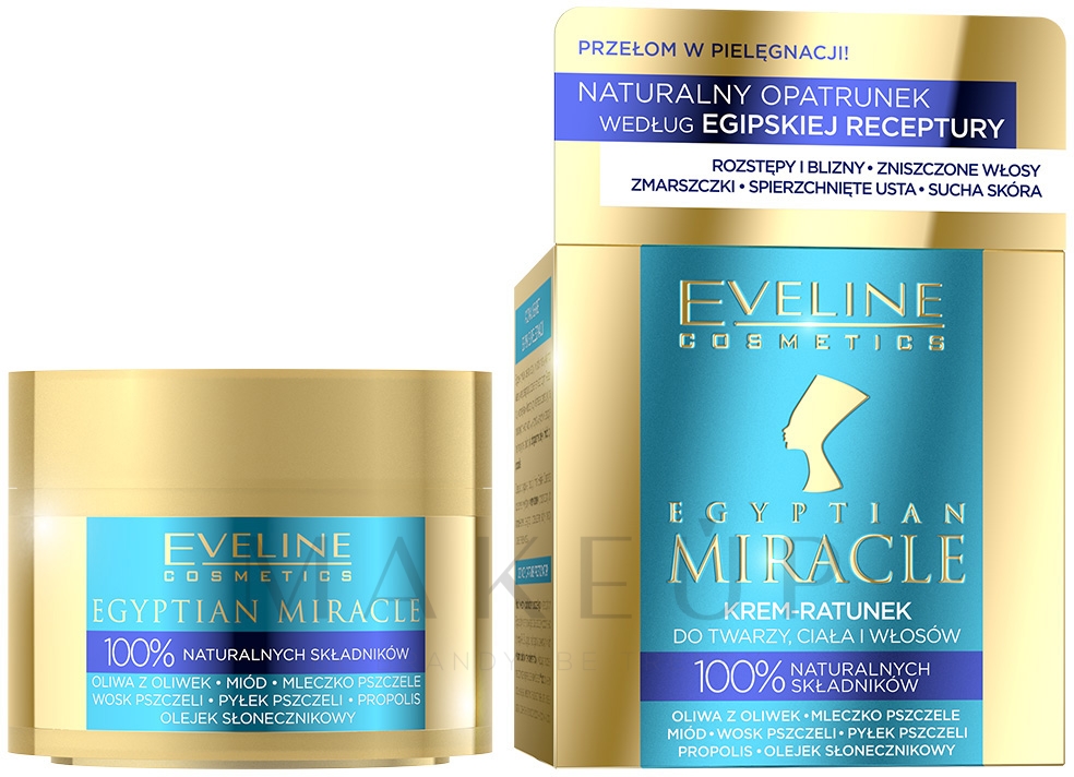 Rettungscreme für Gesicht, Körper und Haare - Eveline Cosmetics Egyptian Miracle Cream — Foto 40 ml