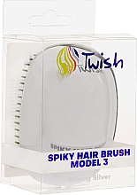 Düfte, Parfümerie und Kosmetik Entwirrbürste silber - Twish Spiky 3 Hair Brush Shining Silver
