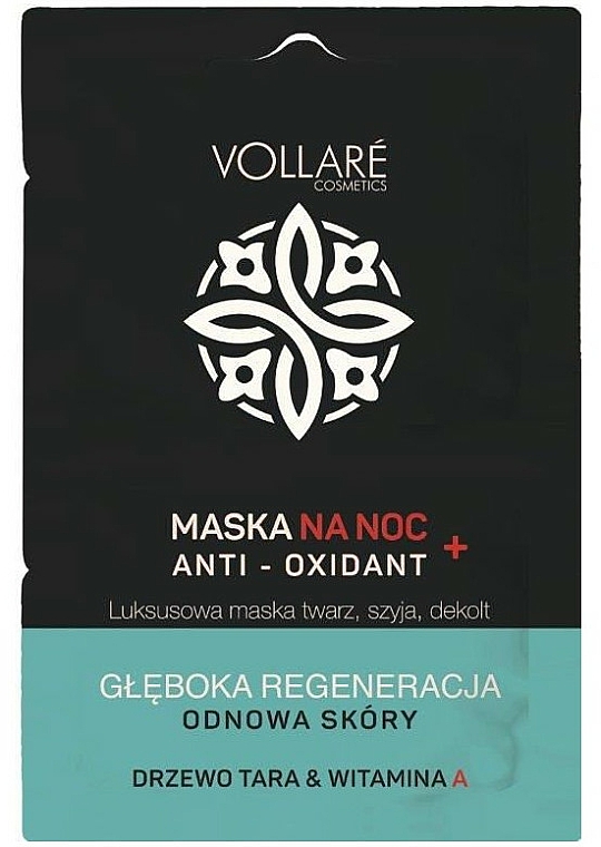 Regenerierendes Schlafmaske mit Tara-Baum und Vitamin A - Vollare Anti-Oxidant Sleeping Mask — Bild N1