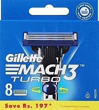 Austauschbare Rasierklingen 8 St. - Gillette Mach3 Turbo — Bild N1