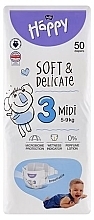 Babywindeln 5-9 kg Größe 3 Midi 50 St. - Bella Baby Happy Soft & Delicate  — Bild N2