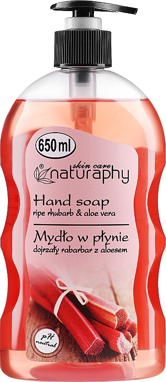 Flüssige Handseife mit Rhabarber und Aloe Vera - Naturaphy Hand Soap — Bild N1