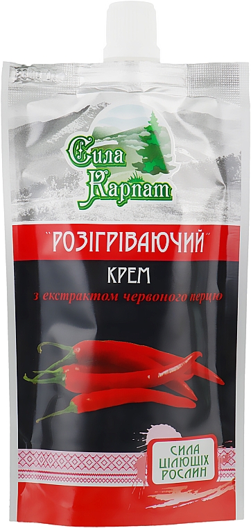 Wärmende Creme mit rotem Pfeffer Kraft der Karpaten - LekoPro (Doypack)  — Bild N1
