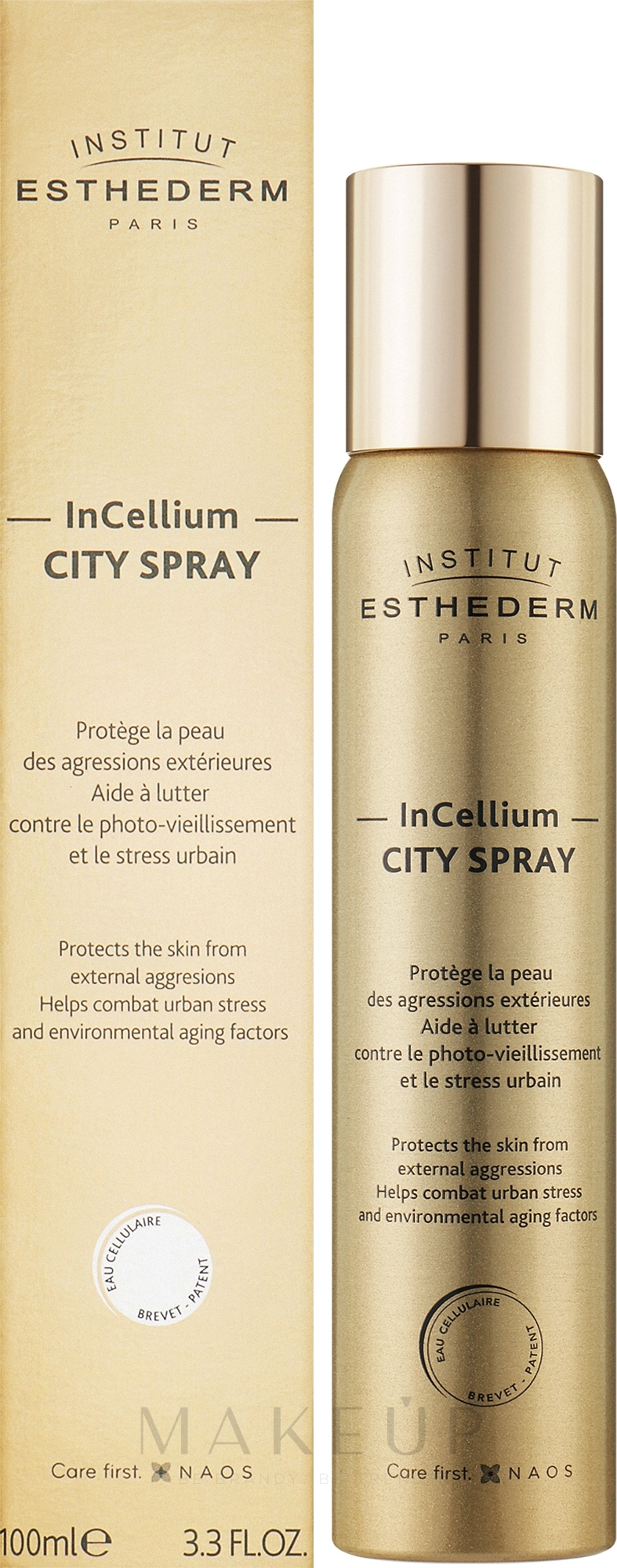 Schutzspray für Gesicht, Körper und Haare gegen Lichtalterung der Haut - Institut Esthederm City Protect Incellium Spray — Bild 100 ml