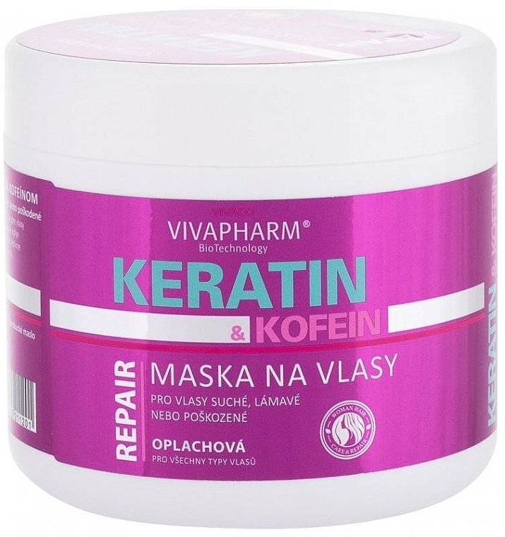 Keratin-Haarmaske - Vivaco VivaPharm Keratin & Caffeine Hair Mask — Bild N1