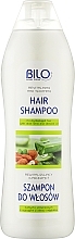 Düfte, Parfümerie und Kosmetik Revitalisierendes und beruhigendes Shampoo mit Aloe Vera und Mandelöl für trockenes und geschädigtes Haar - BILO