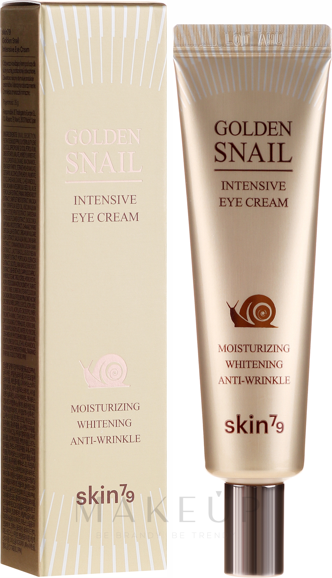 Feuchtigkeitsspendende und aufhellende Anti-Falten Augenkonturcreme mit Gold und Schneckenfiltrat - Skin79 Golden Snail Intensive Eye — Bild 35 g