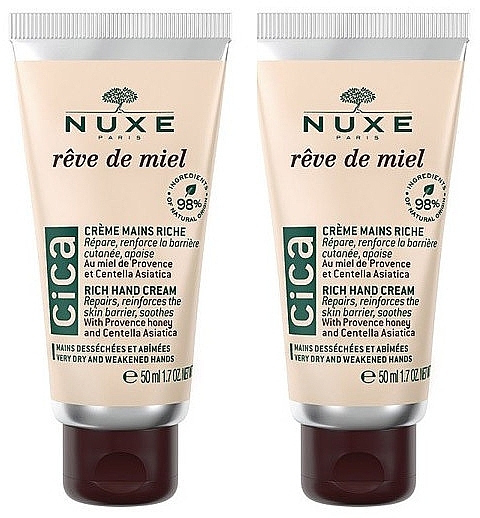 Set - Nuxe Reve de Miel Cica Rich Hand Cream Set (h/cream/2x50ml) — Bild N1